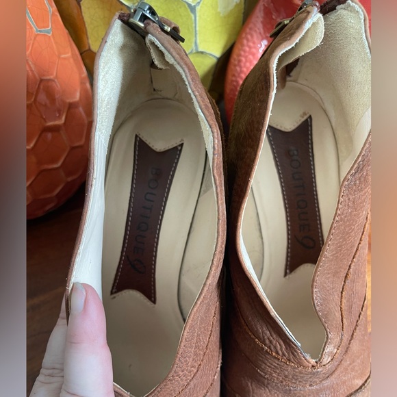 Anthropologie Suede “Carapace” Platform Wedge Ankle Booties